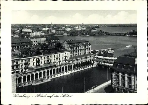 Ak Hamburg Mitte, Blick auf die Alster