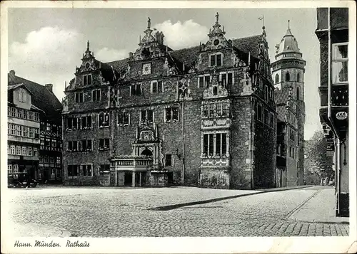 Ak Hann. Münden in Niedersachsen, Rathaus, Außenansicht