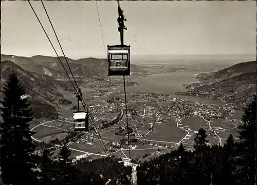 Ak Rottach Egern in Oberbayern, Wallbergbahn am Tegernsee