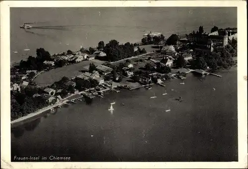 Ak Fraueninsel Chiemsee Oberbayern, Panorama