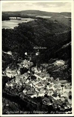 Ak Wirsberg im Fichtelgebirge, Panorama, Original Fliegeraufnahme