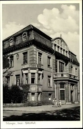 Ak Erlangen, Partie an der Universitätsbibliothek