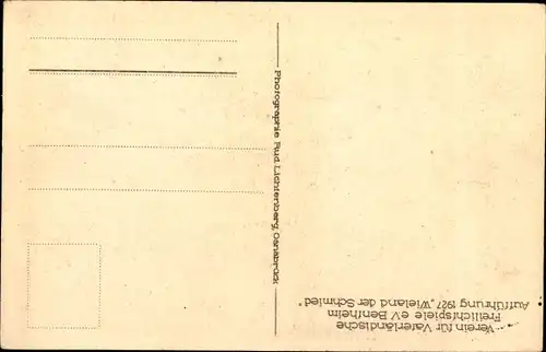 Ak Bad Bentheim in Niedersachsen, Vaterländische Freilichtspiele, Wieland der Schmied, 1927