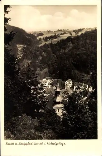 Ak Bad Berneck im Fichtelgebirge Bayern, Panorama mit Blick auf das Kneippbad