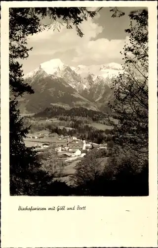 Ak Bischofswiesen Oberbayern mit Göll und Brett, Panorama