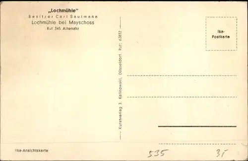 Ak Mayschoß an der Ahr, Lochmühle, Hotel, Gemütliche Ecke im Weinzimmer