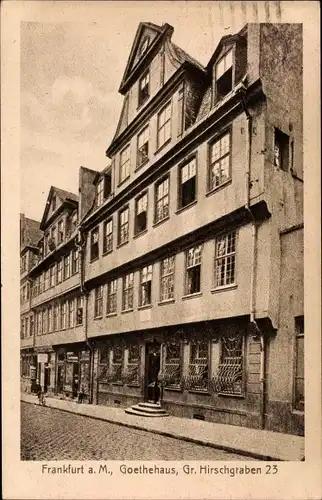 Ak Frankfurt am Main, Goethehaus, Gr. Hirschgraben 23