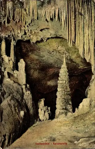 Ak Iserlohn, Kaisergrotte, Dechenhöhle, Innenansicht, Stalagmit