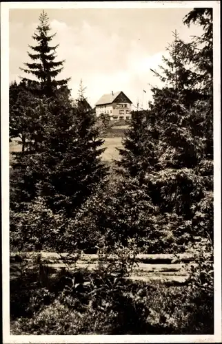 Ak Kniebis Freudenstadt im Nordschwarzwald, Jugendherberge und Schullandheim, Stuttgarter Hütte