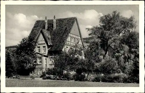 Ak Unsen Sünteltal Hameln in Niedersachsen, Hotel-Pension Waldhotel, Außenansicht