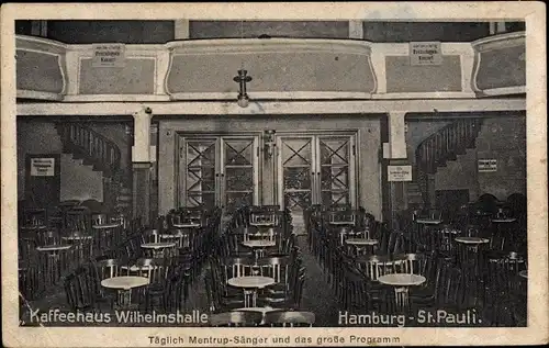 Ak Hamburg Mitte St. Pauli, Kaffeehaus Wilhelmshalle