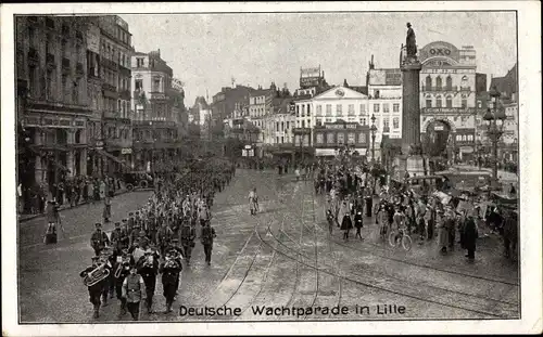 Ak Lille Nord, Deutsche Wachtparade, Landsturm