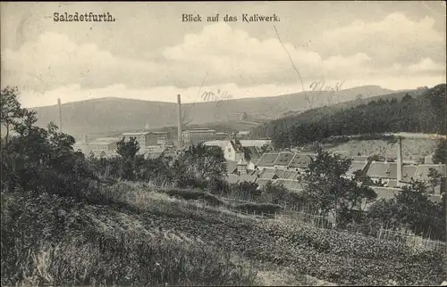 Ak Bad Salzdetfurth in Niedersachsen, Blick auf das Kaliwerk