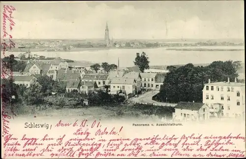 Ak Schleswig an der Schlei, Panorama v. Aussichtsturm