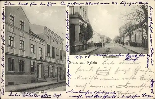 Ak Ketzin an der Havel, Hotel Schwarzer Adler, Paretzerstraße