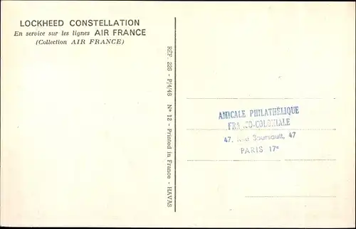 Ak Lockheed Constellation, Air France, Passagierflugzeug, Propellermaschine