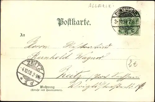 Litho Neugieriger Diener an der Tür, Schuhe