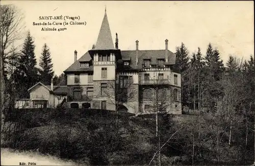 Ak Saint Amé et Autrive Vosges, Saut de la Cuve le Chateau