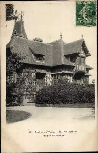 Ak Saint Aubin lès Elbeuf Seine Maritime, Maison Normande