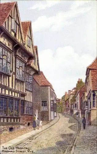 Künstler Ak Rye East Sussex England, Old Hospital, Mermaid Street