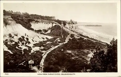 Ak Bournemouth Dorset England, View from Durley Chine