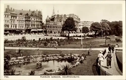 Ak Bournemouth Dorset England, Pleasure Gardens