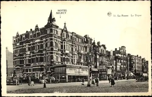 Ak La Panne Westflandern, La Digue, Hotel Select