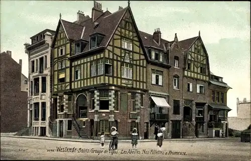 Ak Westende Westflandern, Bains, Groupe de Villas