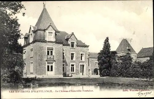 Ak Havelange Wallonien Namur, Le Château d'Erneville Fontaine