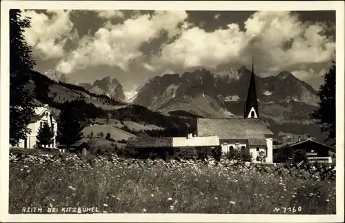 Ak Reith bei Kitzbühel Tirol, Blick zur Kirche