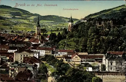 Ak Bruck an der Mur Steiermark, Schlossbergturm