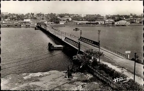 Ak Abidjan Elfenbeinküste, Le Pont flottant