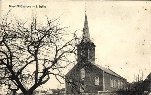 Ak Weert-St-Georges Sint-Joris-Weert Flämisch Brabant Flandern, L'Eglise