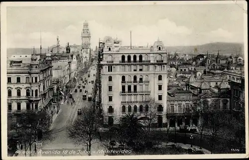 Ak Montevideo Uruguay, Avenida 18 de Julio
