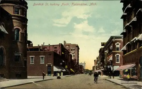 Ak Kalamazoo Michigan USA, Burdick St. looking North