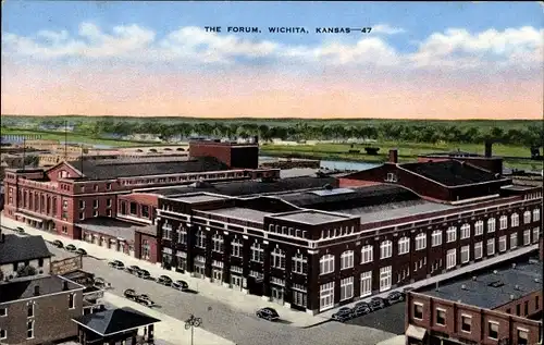 Ak Wichita Kansas USA, The Forum, Panorama