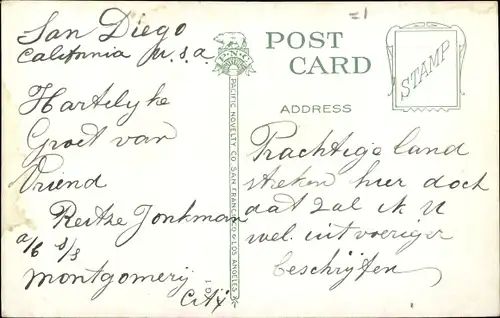 Ak Southern California USA, Roses in Midwinter