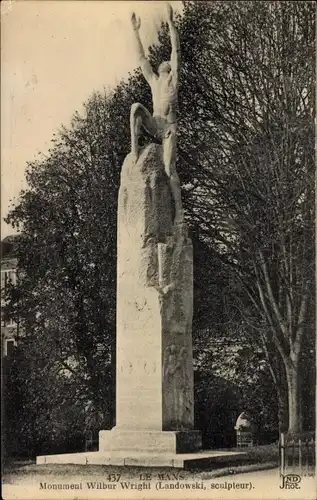 Ak Le Mans Sarthe, Monument Wilbur Wright, Denkmal