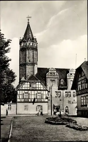 Ak Stadtilm in Thüringen, Blick auf das Rathaus