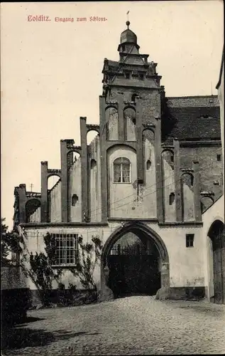 Ak Colditz in Sachsen, Eingang zum Schloss