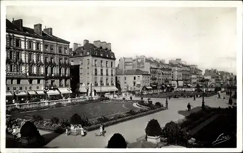 Ak Rennes Ille et Vilaine, Jardins sur la Vilaine et perspective des quais