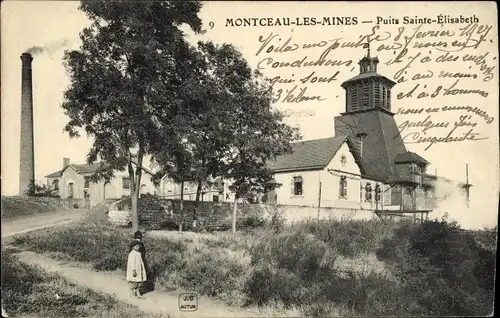 Ak Montceau les Mines Saône et Loire, Puits Sainte-Elisabeth
