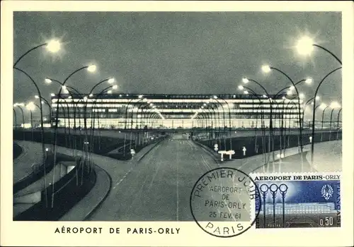 Ak Orly Val de Marne, Aeroport de Paris-Orly, Aussenansicht