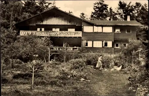 Ak Sonneberg in Thüringen, Blockhütte auf dem Schönberg