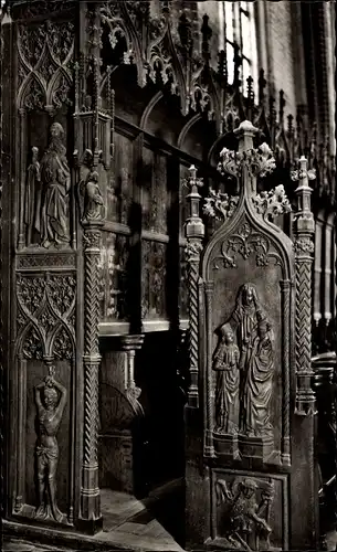 Ak Bardowick in Niedersachsen, Dom, Chorgestühl, Holzdekor