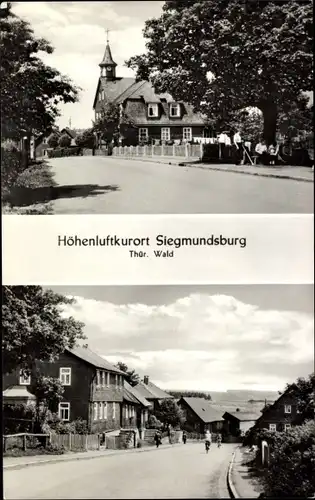 Ak Siegmundsburg Neuhaus am Rennweg Thüringen, Straßenansicht, Siedlung