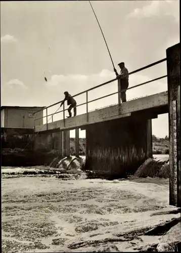 Ak Potsdam in Brandenburg, Angler an der Nuthe, 750 Jahre Bergholz-Rehbrücke Juni 1978