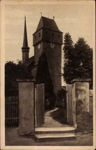 Ak Veitsberg Wünschendorf Elster in Thüringen, Kirche