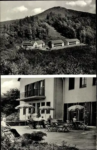 Ak Königswinter am Rhein, Heim Rosenau, Terrasse