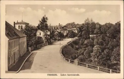 Ak Frohburg in Sachsen, Äußere Bahnhofstraße
